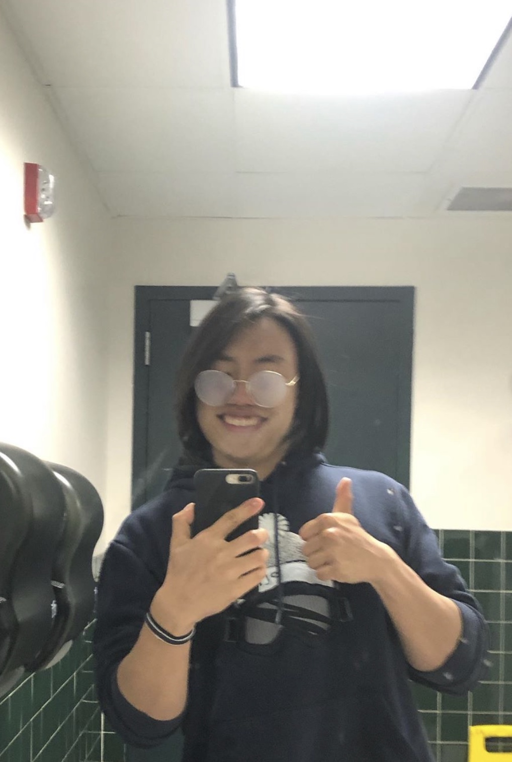 Jay Hwasung Jung in the GYM restroom